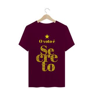 Nome do produto Camiseta | O voto é secreto - amarelo | Siga a estrela