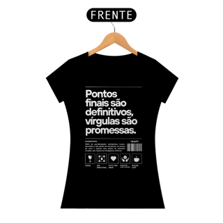 Nome do produto Pontos finais são definitivos, vírgulas são promessas