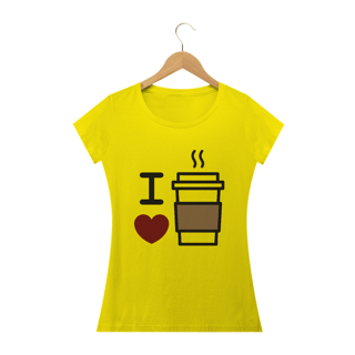 Nome do produto Camiseta Feminina Café - I Love Coffee