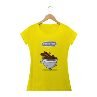 Nome do produto Camiseta Feminina Café - Energia pura