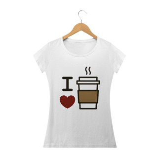 Nome do produto Camiseta Feminina Café - I Love Coffee