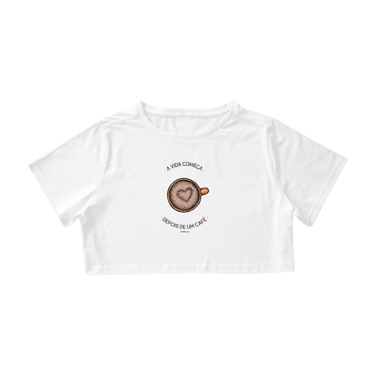 Nome do produto: Cropped Café - A vida começa depois de um café