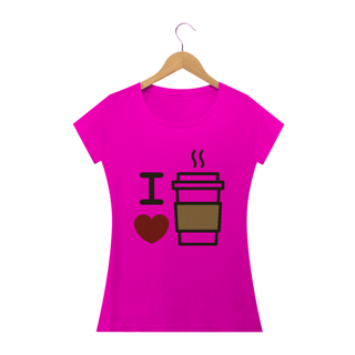 Nome do produto Camiseta Feminina Café - I Love Coffee
