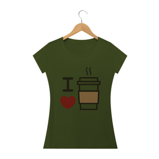 Nome do produto Camiseta Feminina Café - I Love Coffee
