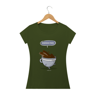 Nome do produto Camiseta Feminina Café - Energia pura