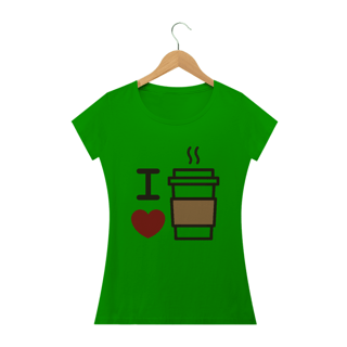Nome do produto Camiseta Feminina Café - I Love Coffee