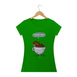 Nome do produto Camiseta Feminina Café - Energia pura