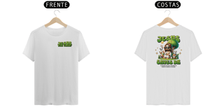 Nome do produto Camiseta Retro Faith – Jesus Salva / Ele Virá! - 100% algodão (Estampa - Frente e Verso) Unissex