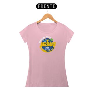 Nome do produto Camiseta Baby Long Feminina - 100% algodão - Frente