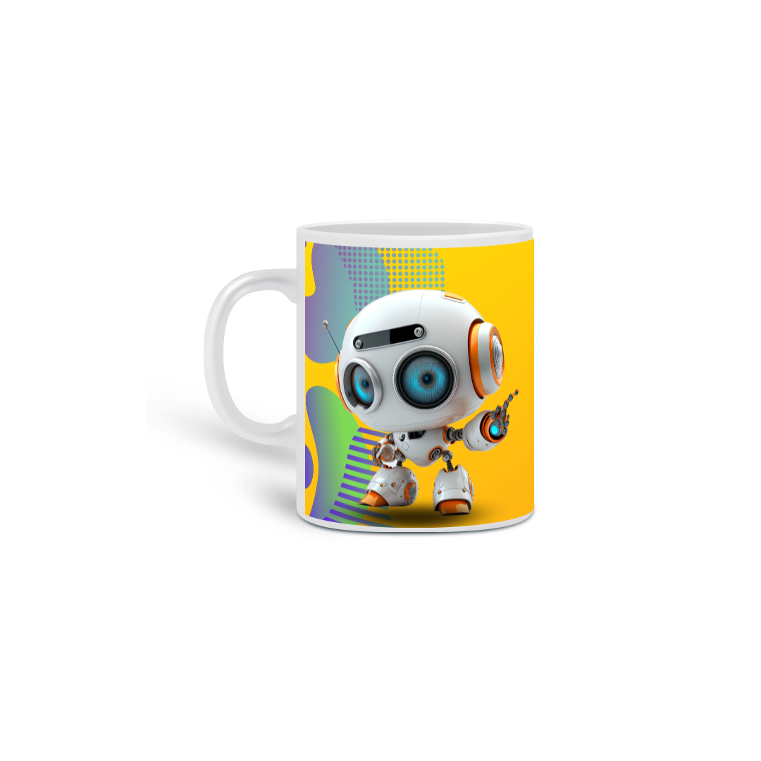Nome do produto: Caneca BBBases Robô - colorida