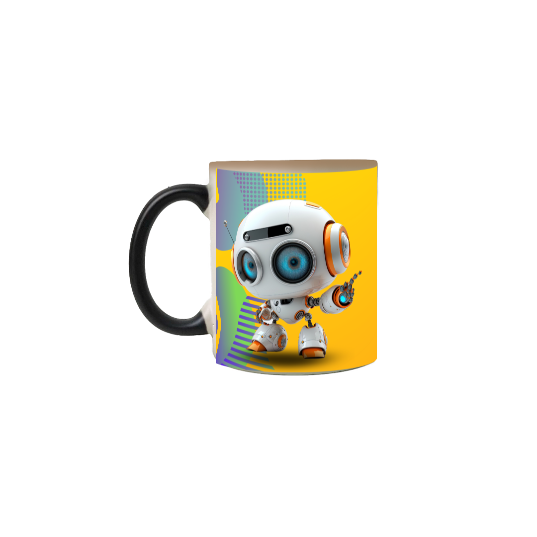 Nome do produto: Caneca Mágica BBBases Robô - colorida