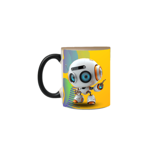 Caneca Mágica BBBases Robô - colorida