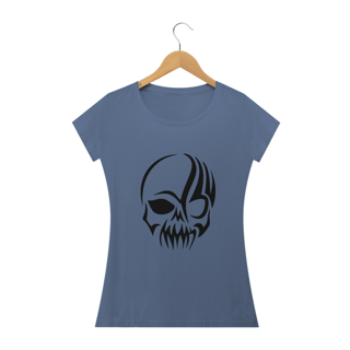 Nome do produto Camiseta Baby Long Caveira Tribal