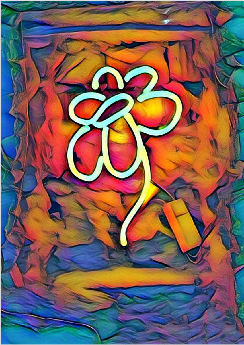 Nome do produto: Poster Flor Neon