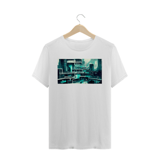 Nome do produto Camiseta Masculina Cidade Futurista