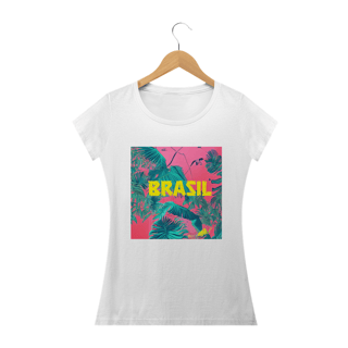 Nome do produto Camiseta Baby Long do Brasil tropical 4