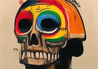 Nome do produto Poster Caveira Colorida