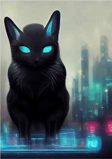 Nome do produto Poster Gato Preto