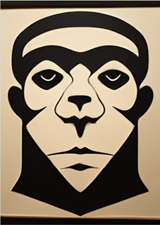 Nome do produto Poster Macaco Tribal 4