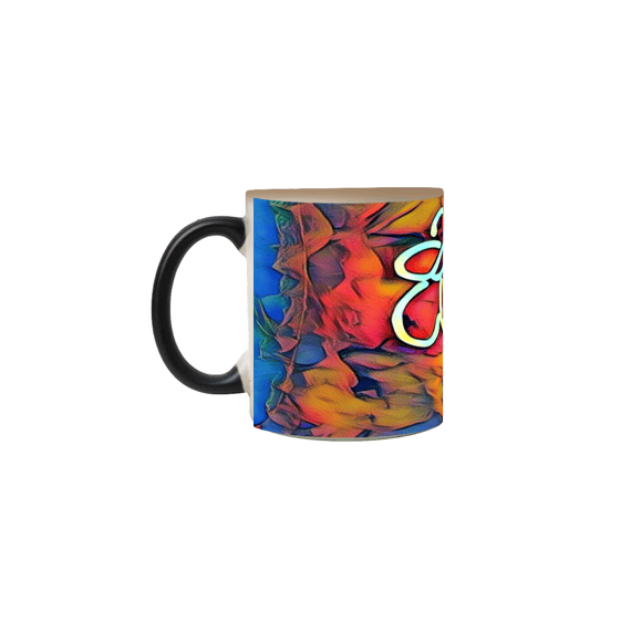 Caneca Flor neon