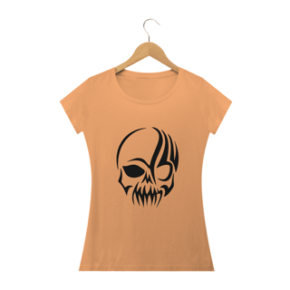 Nome do produto Camiseta Baby Long Caveira Tribal