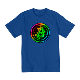 Nome do produto Camiseta Infantil Bitcoin Rainbow BTC043-CI