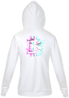 Nome do produto Moletom Ziper Bitcoin Glitch (W) BTC015-MZ