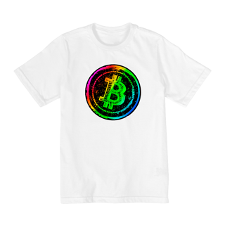 Nome do produto Camiseta Infantil Bitcoin Rainbow BTC043-CI