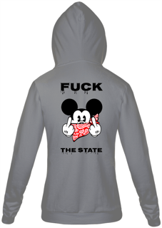 Nome do produto Moletom Ziper Fuck The State (B) ANC012-MZ