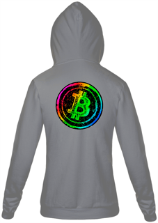 Nome do produto Moletom Ziper Bitcoin Rainbow BTC043-MZ