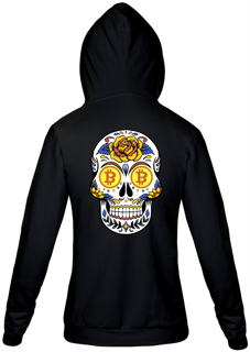 Nome do produto Moletom Ziper Bitcoin Skull BTC029-MZ