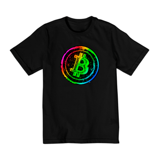 Nome do produto Camiseta Infantil Bitcoin Rainbow BTC043-CI