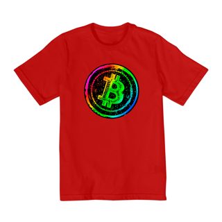 Nome do produto Camiseta Infantil Bitcoin Rainbow BTC043-CI
