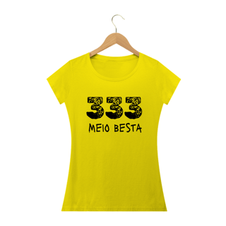 Nome do produto T-shirt Feminina Branca e Colorida (letra preta) 