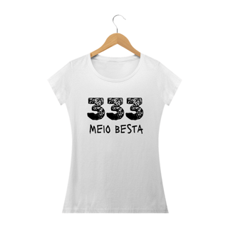 T-shirt Feminina Branca e Colorida (letra preta) 