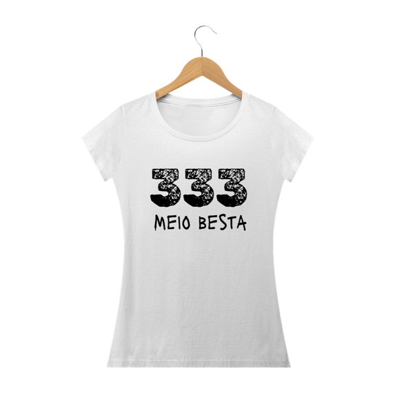 T-shirt Feminina Branca e Colorida (letra preta) 