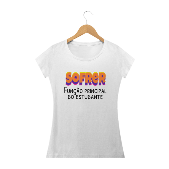T-shirt Feminina Branca e Colorida 