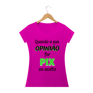 Nome do produto T-shirt Feminina Branca e Colorida (letra preta) 