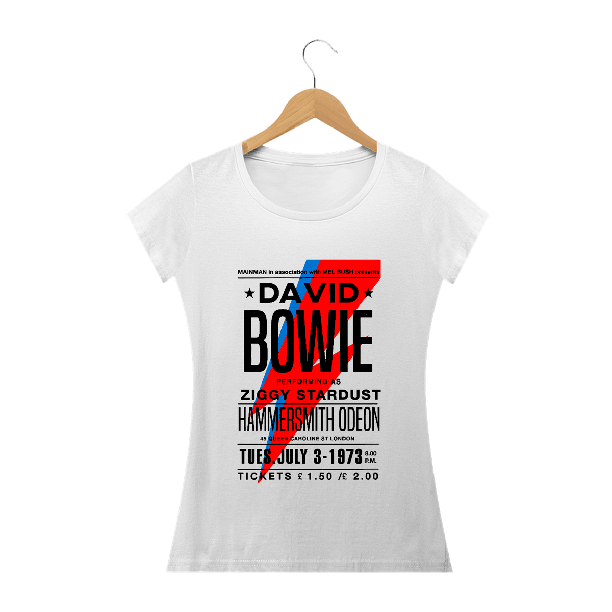 Nome do produto: Baby Look David Bowie 1973 Prime