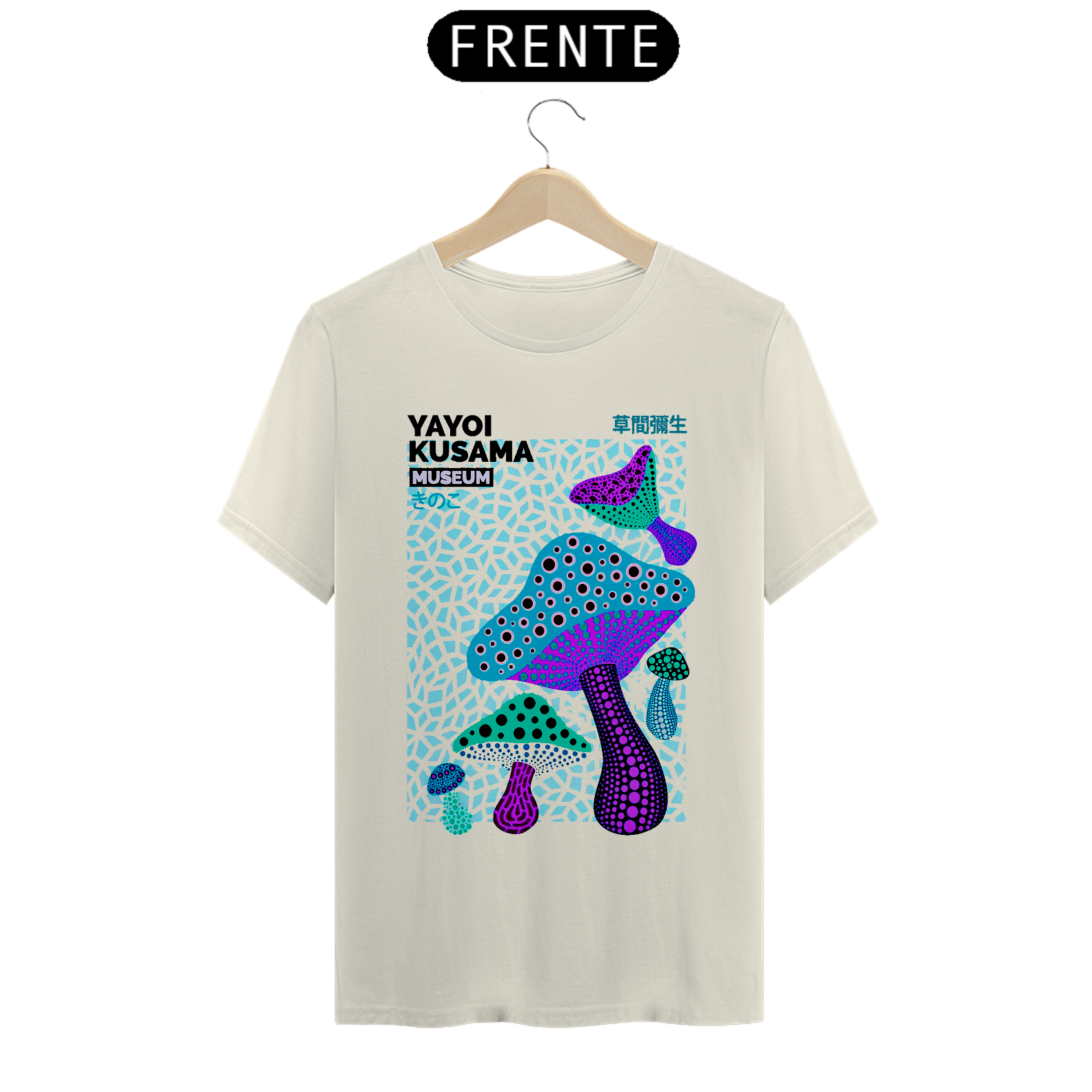 T-Shirt Prime Camiseta Yayoi Kusama Museum Aesthetic 100% Algodão