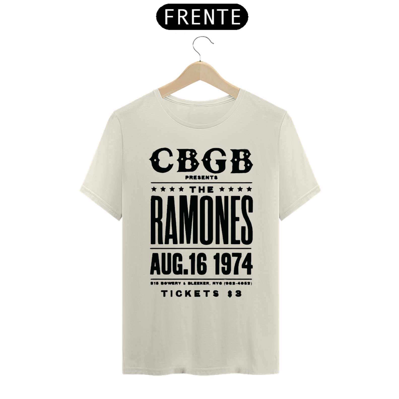 Camiseta Ramones Rockaway Beach Vintage Algodão Prime | INK Art