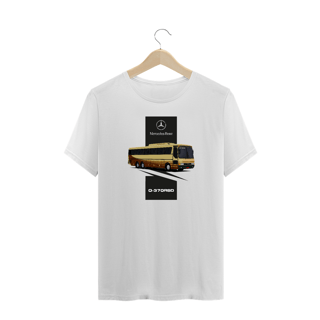 Nome do produto CAMISETA ÔNIBUS MONOBLOCO MERCEDES BENZ O-370RSD PINTURA DE LANÇAMENTO PLUS SIZE