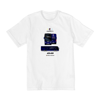 Nome do produto CAMISETA INFANTIL ÔNIBUS VIAÇÃO COMETA MARCOPOLO G8 PARADISO 1800DD