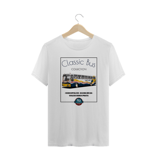 Nome do produto CAMISETA MASCULINA VIAÇÃO OURO E PRATA - MARCOPOLO 3 SCANIA BR 116