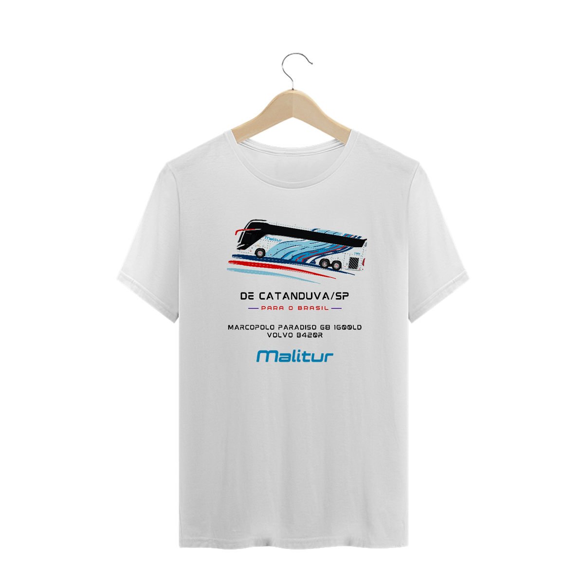 Nome do produto: CAMISETA MASCULINA MALITUR MARCOPOLO G8 1600LD