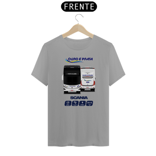 Nome do produto CAMISETA DE ÔNIBUS VIAÇÃO OURO E PRATA MARCOPOLO G8