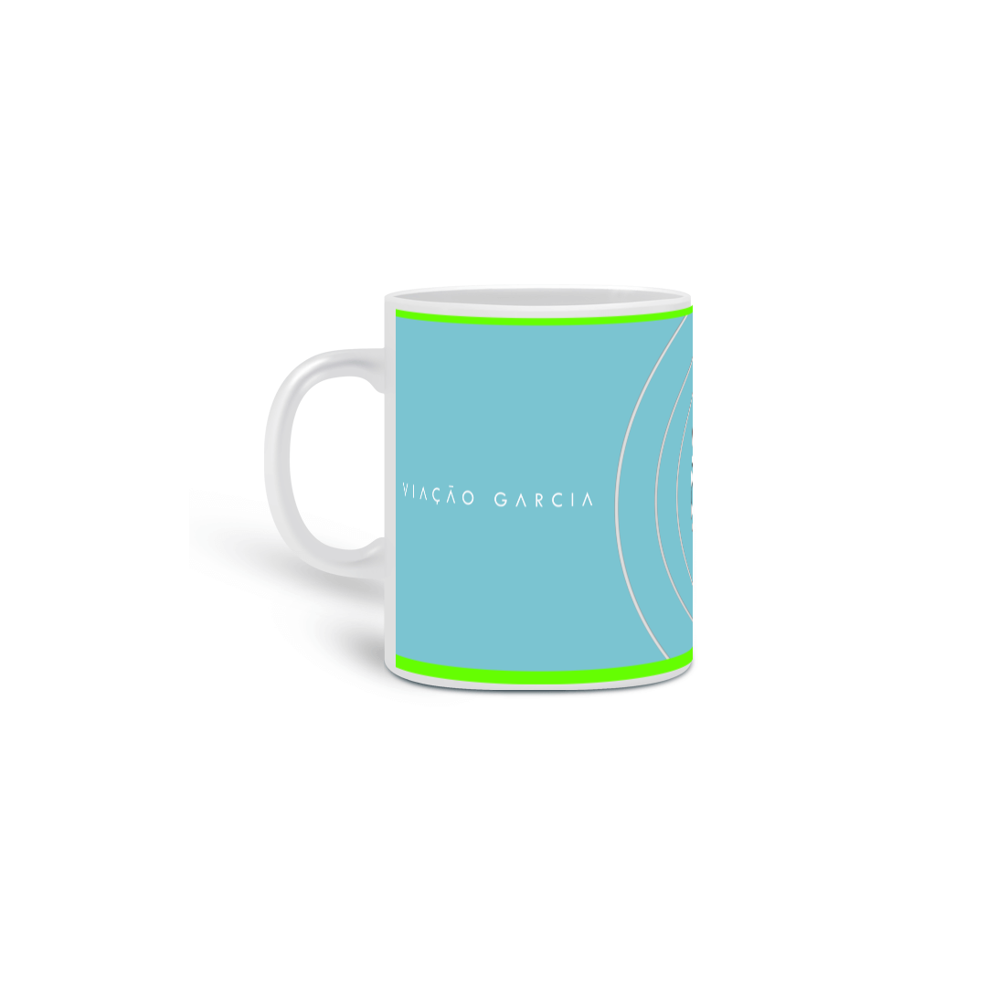 Nome do produto: CANECA VIAÇÃO GARCIA FUNDO AZUL 