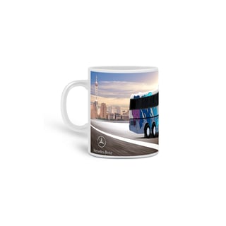 Nome do produto CANECA ÔNIBUS RODOVIÁRIO PINTURA DE LANÇAMENTO MERCEDES BENZ MONOBLOCO O-400RSD