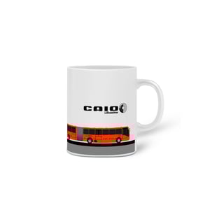 Nome do produto CANECA DESENHO DE ÔNIBUS BIARTICULADO CIDADE DE CURITIBA CAIO MILLENNIUM 