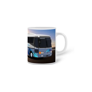 Nome do produto CANECA ÔNIBUS RODOVIÁRIO PINTURA DE LANÇAMENTO MERCEDES BENZ MONOBLOCO O-400RSD